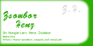 zsombor henz business card